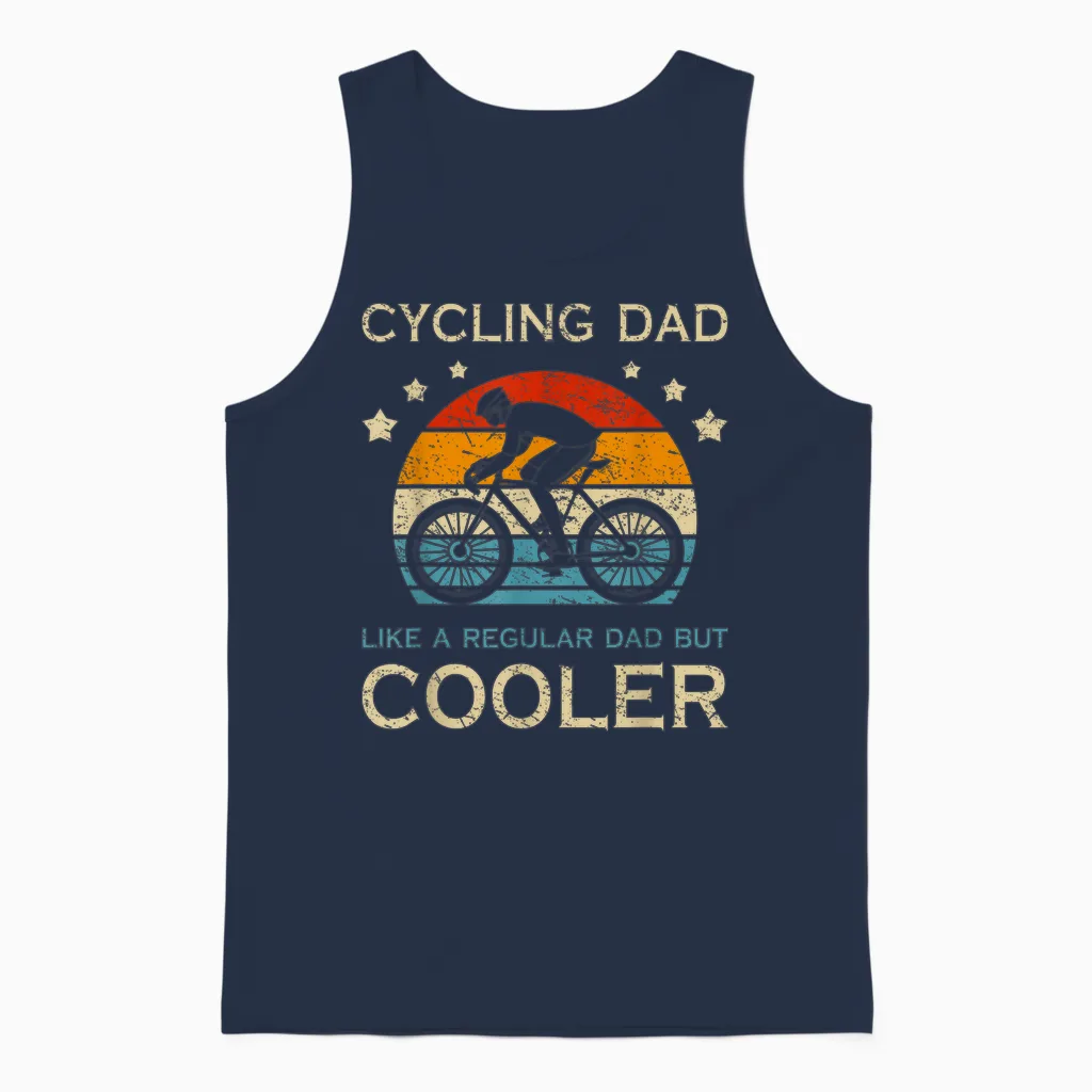 Cycling Dad Wie Ein Normaler Vater Nur Cooler Radfahrer Papa Unisex Tank Top in Navy
