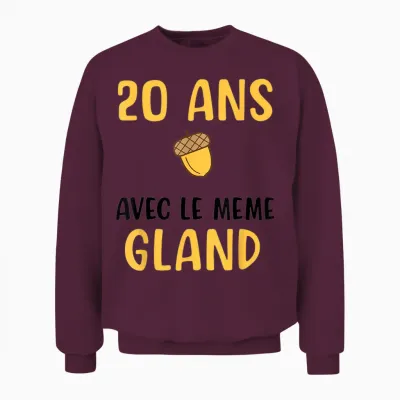 Couple Wedding Anniversary 20 Years Funny Gift Funny Unisex Sweatshirt - Maroon
