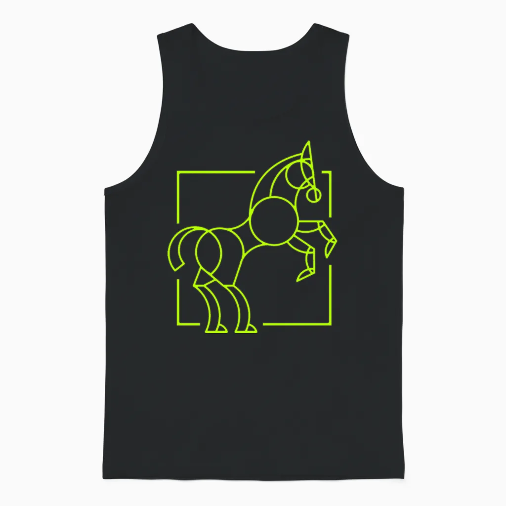 Horse Logo - Lovers Unisex Tank Top in Black