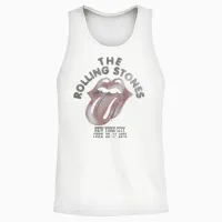 Official the Rolling Stones Nyc 75 White for Vintage Fans Unisex Tank Top in White - 2