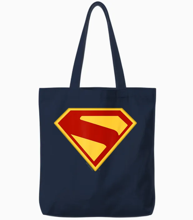 Superman (2025) Logo Tote Bags in Navy