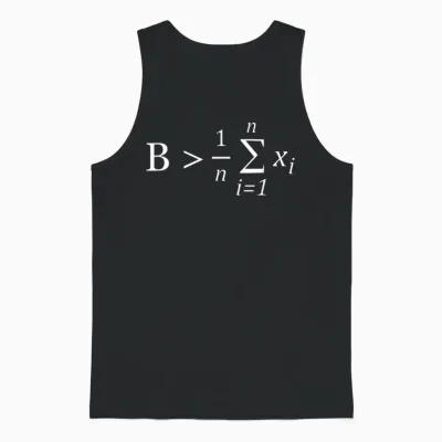 Be Greater Than Average Unisex Tank Top - Black