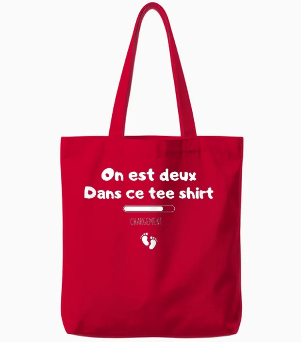 Announcement Pregnancy Mom Original 2025 Future Mom 2025 Drol T-Shirt, Black Tote Bags in Red