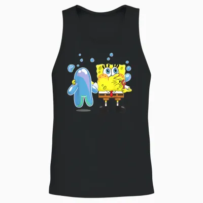 Mademark X Spongebob Squarepants - Spongebob Bubble Technique Unisex Tank Top - Black