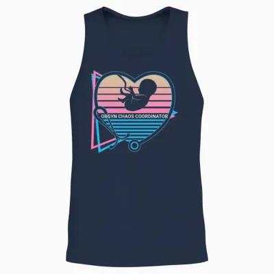 Obgyn Retro Unisex Tank Top - Navy