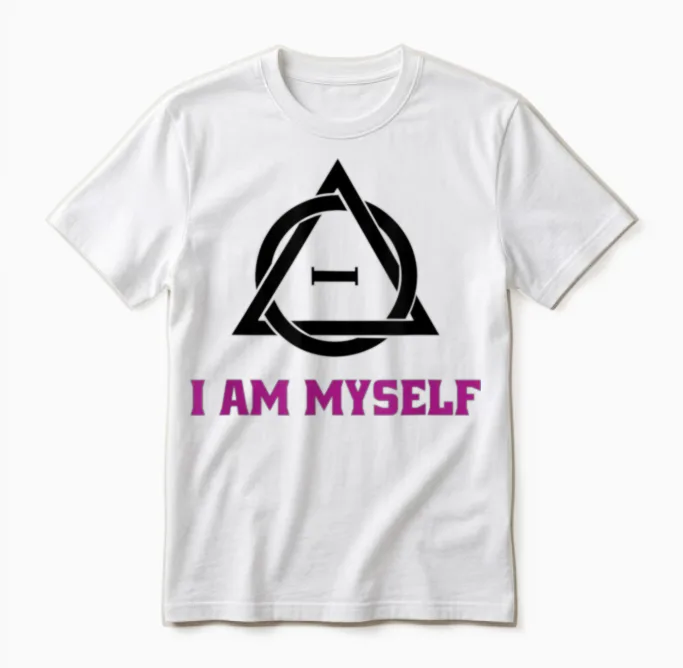 Therian Logo Theta Delta Symbol I Am Myself Unisex T-Shirt in White