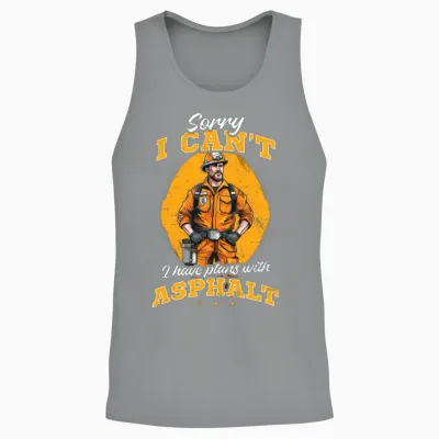 Road Worker Can't Have Plans with Asphalt Unisex Tank Top - Sport Grey