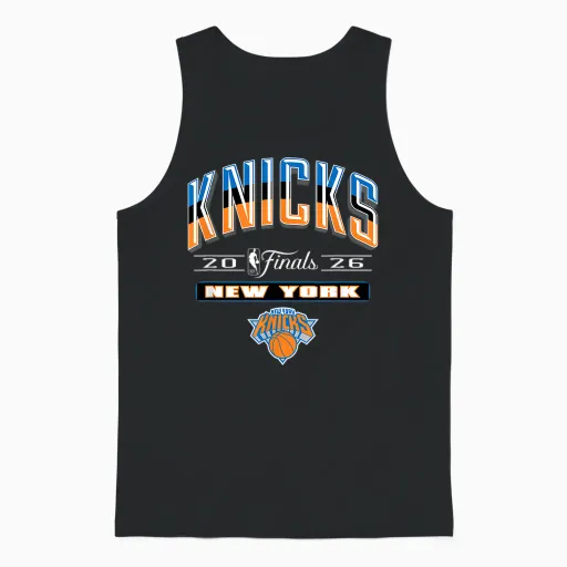 Nba 2026 Finals New York Knicks Final Push Unisex Tank Top in Black
