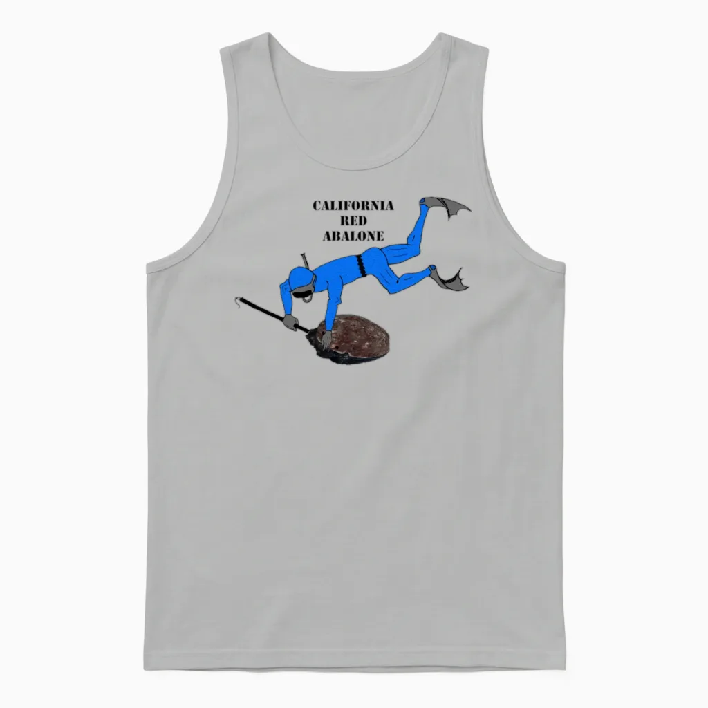 Freediving California Trophy Abalone Diver Urm Unisex Tank Top in Ash