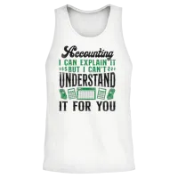 Accountant Bookkeeper Accounting Unisex Tank Top - White – 2