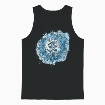 Om Mantra, Lotus, Buddhismus, Yoga, Spirituelles Symbol, Spritzer Unisex Tank Top - Black