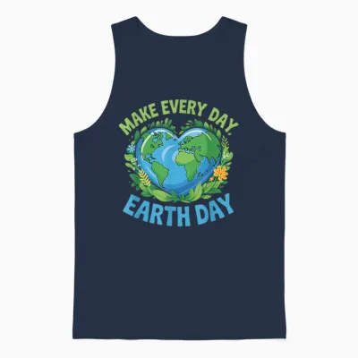 Save the Planet Everyday Earth Day Earth Day Unisex Tank Top - Navy
