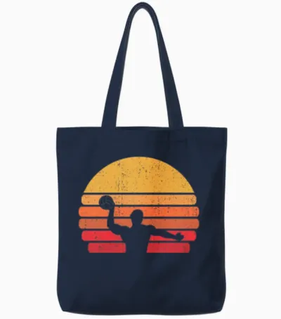 Retro Water Tote Bags - Navy