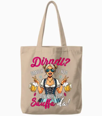 Passend Für Oktoberfest Outfit Damen Trachtenshirt Trachten Tote Bags - Natural