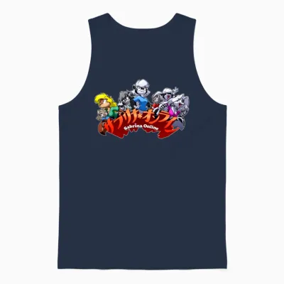 Sabrina Online Japanese Logo Unisex Tank Top - Navy