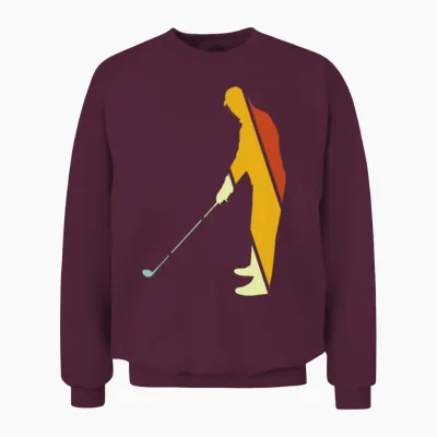 Golf Retro Unisex Sweatshirt - Maroon