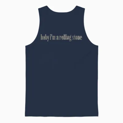 Official Mgk Baby I'm a Rolling Stone Unisex Tank Top - Navy