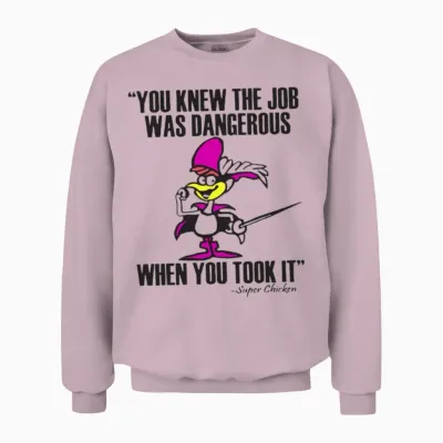 Super Chicken Solo Jay Ward Watch Art 60 Chicken T Unisex Sweatshirt - Light Pink