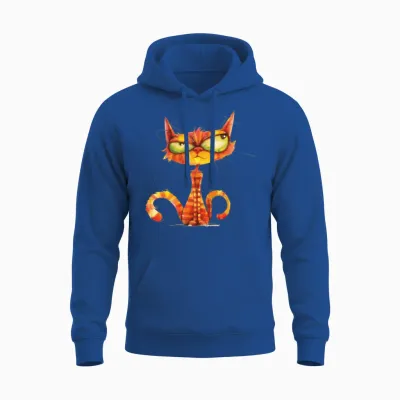 Funny Cat Unisex Hoodie - Royal