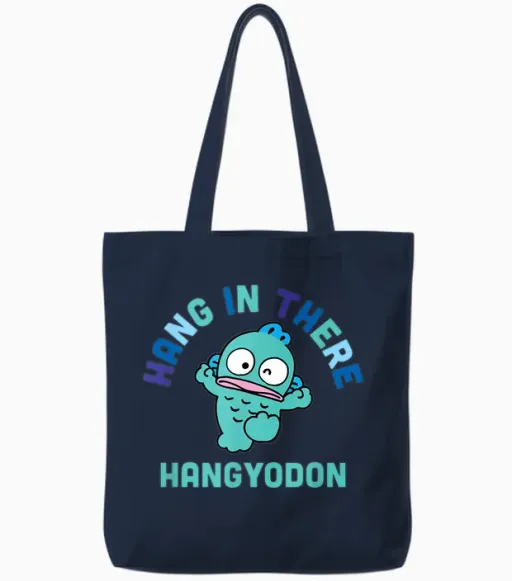 Hangyodon Hang in There Tote Bags in Navy