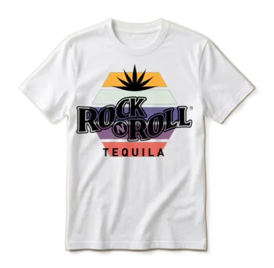 Rock N Roll Tequila Third Collection Unisex T-Shirt - White