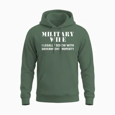 Military Wife - Military Wife Unisex Hoodie - Military Green