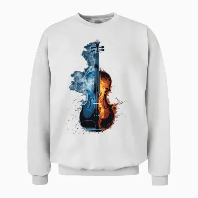 Violin Unisex Sweatshirt - White