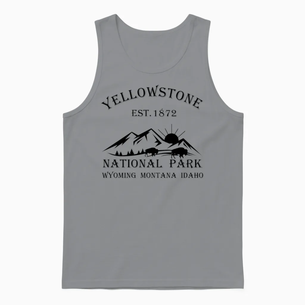 Yellowstone National Park - Hiking & Outdoors Unisex Tank Top in Sport Grey