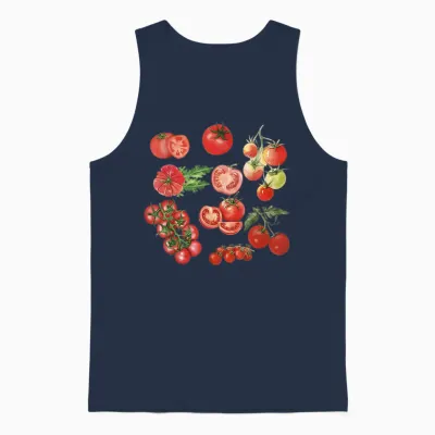 Tomate Saison Jardinage Légumes Fermier Ferme Hommes Femmes Enfant Unisex Tank Top - Navy