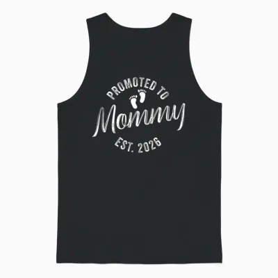 Promoted to Mommy 2026 Unisex Tank Top - Black
