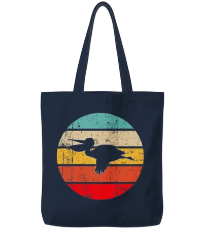 Pelican Retro Tote Bags - Navy