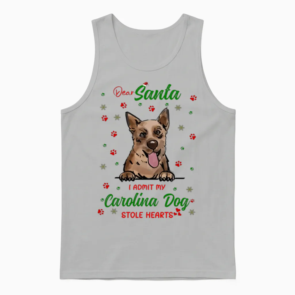 Carolina Dog Dog Christmas Dog Breed Unisex Tank Top in Ash