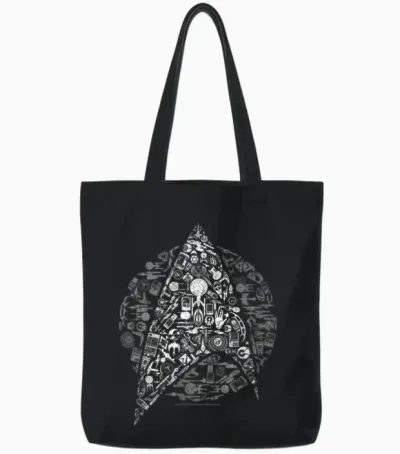 Star Trek: the Original Series Iconic Mashup Tote Bags - Black