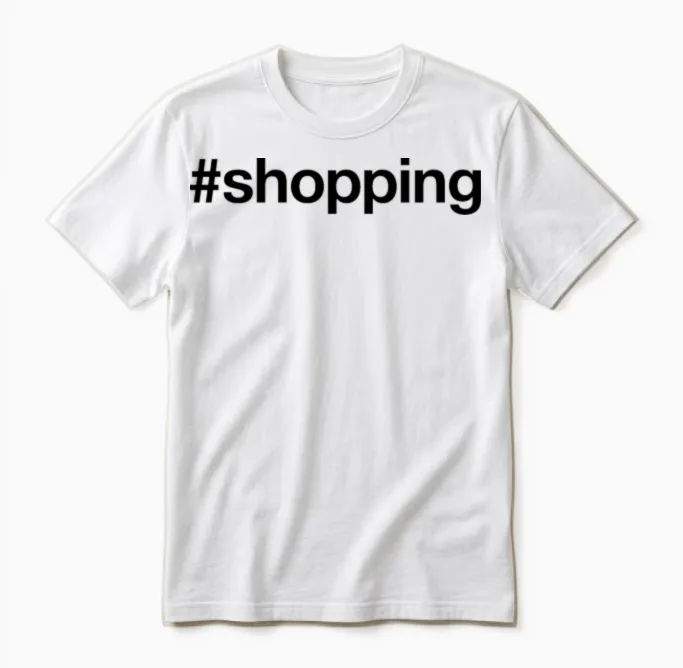 Shopping Unisex T-Shirt in White