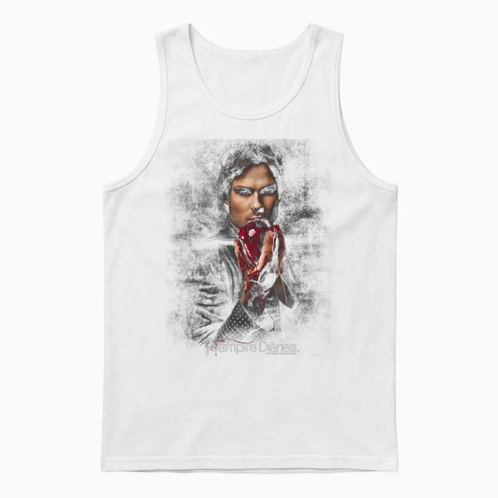 The Vampire Diaries Damon Fruit Unisex Tank Top in White