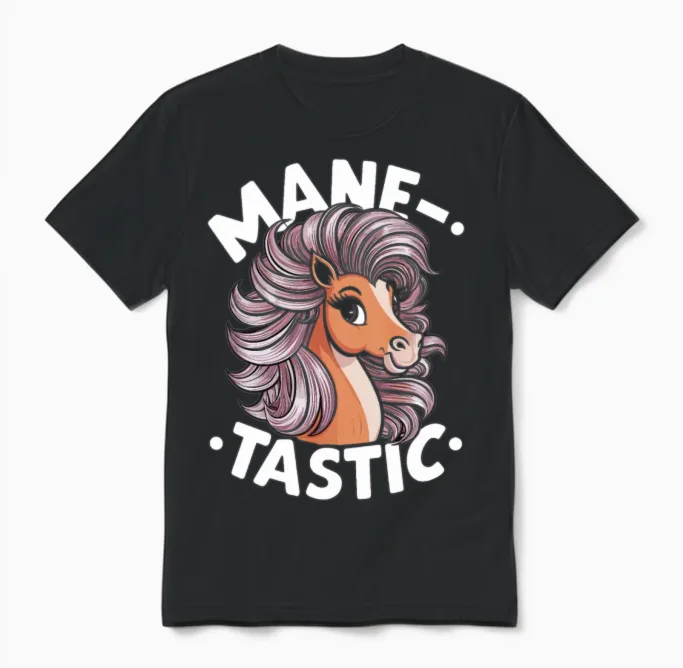 Horses and Humor for Every Horse Lover And Unisex T-Shirt in Black