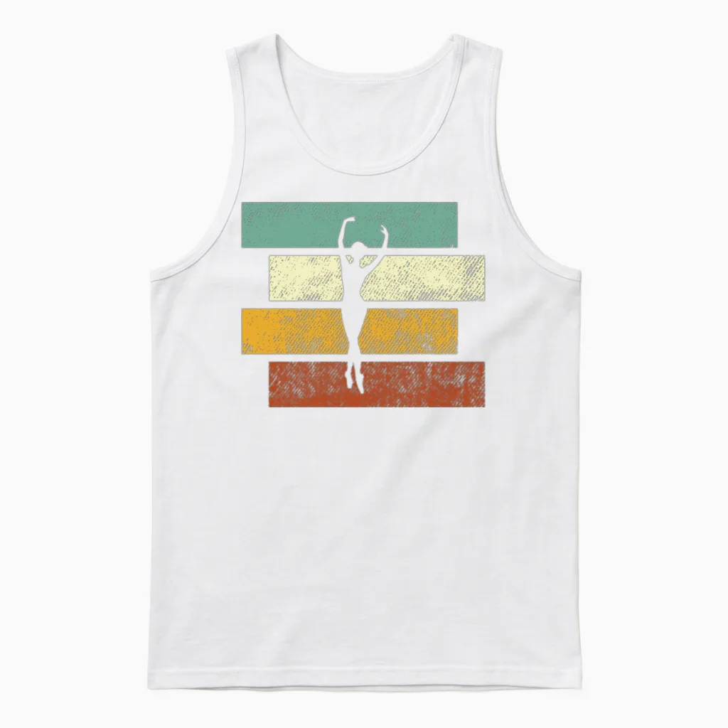 Dancing Retro Unisex Tank Top in White