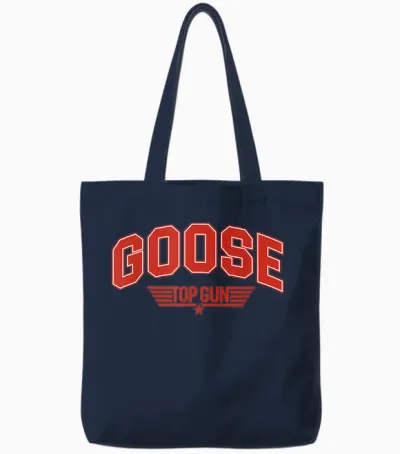 Top Gun Goose Varsity T-Shirt, Black, S Tote Bags - Navy
