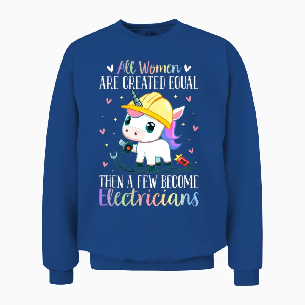 Female Electrician Electrician Girl Unisex Sweatshirt in Royal
