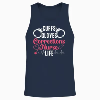 Correctional Nurse Nursing Correction Officer Unisex Tank Top - Navy
