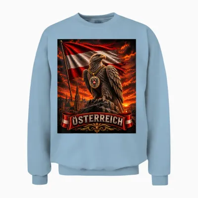 österreich Shirt Herren & Damen Trikot Austria Adler Unisex Sweatshirt - Light Blue