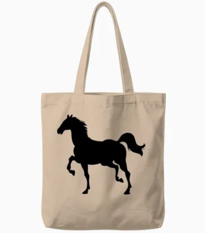 Horse, Horse Trotting, Horse Owner, Rodeo, Wild Tote Bags - Natural