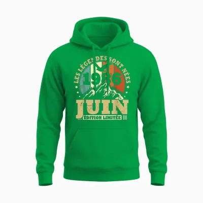 Les Légendes Sont Nées En Juin 1986 Anniversaire 40 Ans Unisex Hoodie - Irish Green