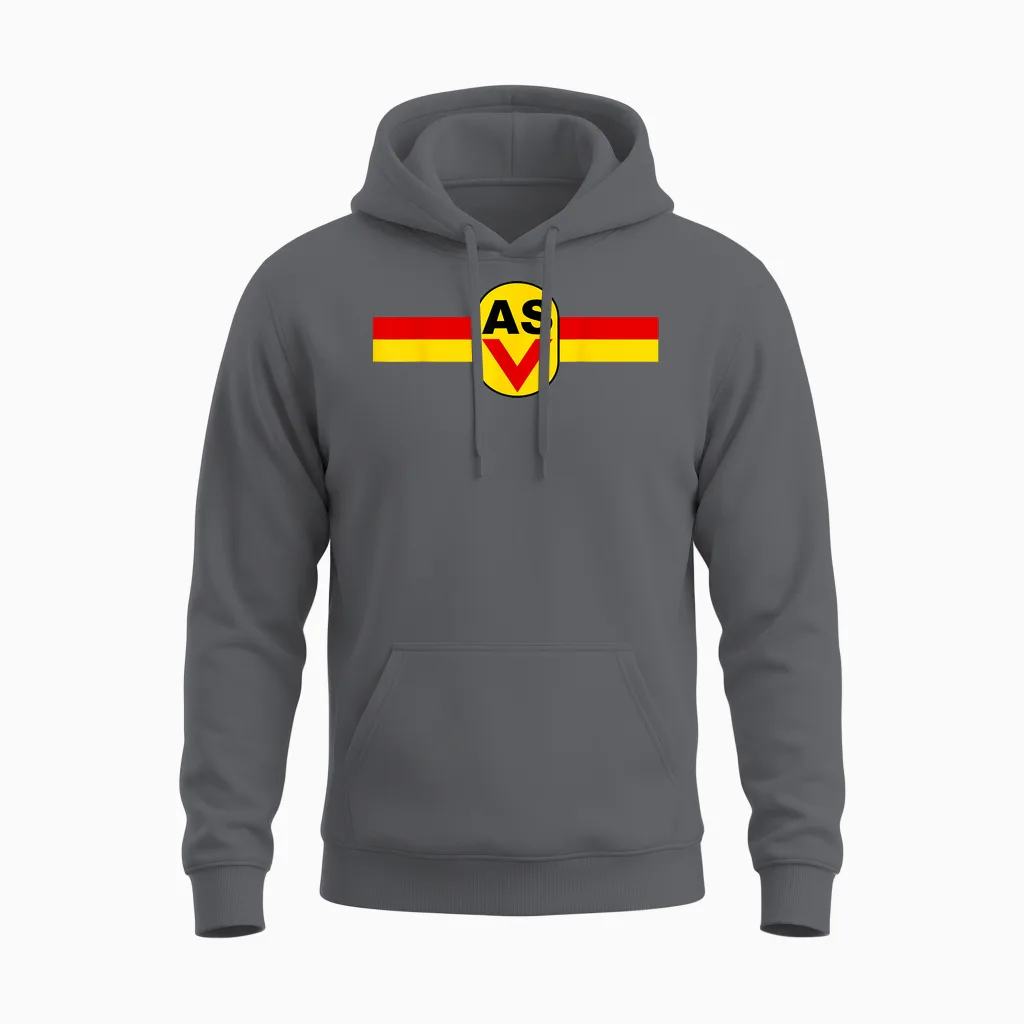 Asv Ddr Sport Design Jersey Asv Nicki East Germany Ossi Unisex Hoodie in Charcoal