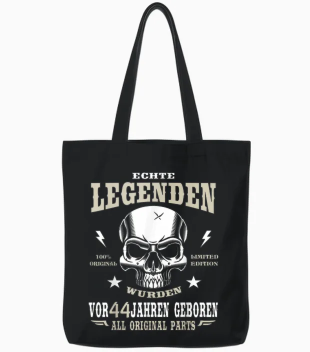 Lustiger Spruch Mann Frau Zum 44. Geburtstag Geschenk Tote Bags in Black