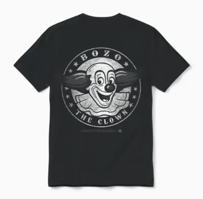 Bozo the Clown Faded Vintage T-Shirt, Black, S Unisex T-Shirt - Black