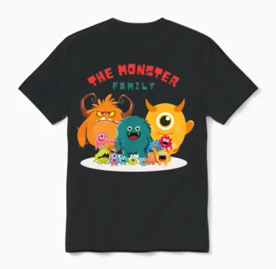 The Monster Family Unisex T-Shirt - Black