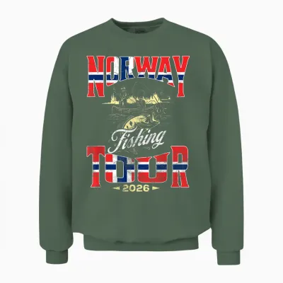Norway Fishing Tour 2026 Angel Tour in Norwegen Unisex Sweatshirt - Military Green