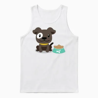 Dog Unisex Tank Top - White