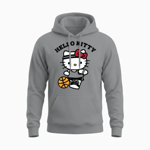 Hello Kitty Unisex Kids Basketball T-Shirt, Blue, Small Unisex Hoodie - Sport Grey